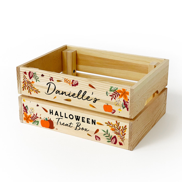 Personalised Adults Halloween Autumnal Hamper Treat Box - Halloween, Autumn, Fall, Bonfire Night, Thanks Giving, Hamper Crate Gift
