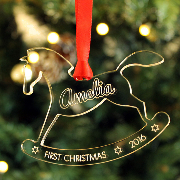 personalised baby's 1st christmas tree decorations