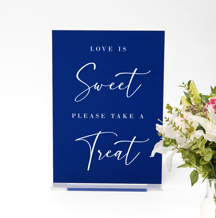 Luxury Acrylic Wedding Sweet Treat Favour Table Sign