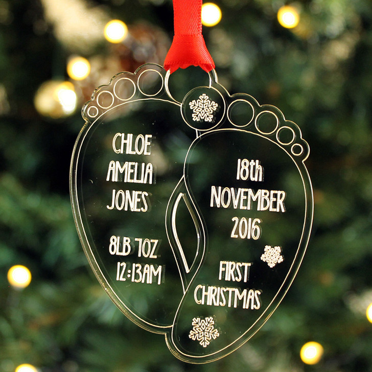 personalised baby's first christmas baubles