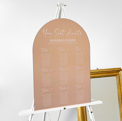 Table Plan Arch Luxury Acrylic Arched Wedding Table Seating Plan A1 A2 A3 in 40 Colours ...