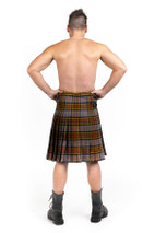 Andover Bespoke Kilt, back view showing the pleats