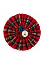 Fraser 3 Buttons Tartan Brooch