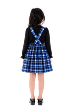 Girl's Tartan Pinafore Dress-Back View