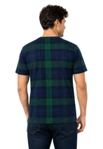 Gordon Round Neck Half Sleeve Plaid Shirt