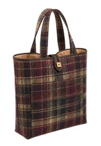 MacDonald Button Closure Tartan Tote Bag