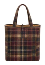 MacDonald Button Closure Tartan Tote Bag