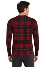 Black Watch Round Neck Full Sleeve Tartan Polo Shirt