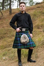 MacRae Hunting Tartan Kilt-closeup