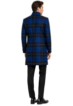 Men's Long Plaid Jacket