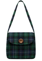 Multi Pockets Tartan Shoulder Bag