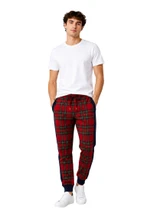 Plaid Side-Stripe Joggers Pants