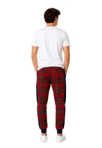 Plaid Side-Stripe Joggers Pants
