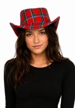 Premium Tartan Cowboy Hat