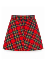 Royal Stewart Side Zip Plaid Mini Skirt