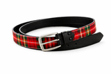 Royal Stewart Black Leather Belt Lothian Design