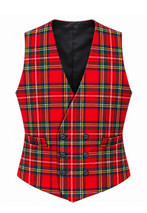 Royal Stewart Double Breasted Tartan Waistcoat