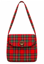 Royal Stewart Multi Pockets Tartan Shoulder Bag
