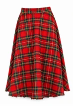 Royal Stewart Plaid A-Line Skirt