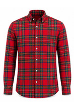 Royal Stewart Plaid Long Sleeve Button Shirt