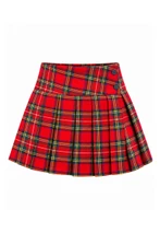 Royal Stewart Plaid Pleated Mini Skirt