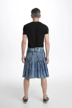 StoneWash Blue Denim Kilt for sales