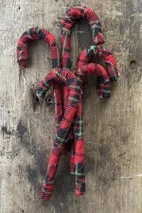 Tartan Candy Cane Ornament
