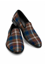 Tartan Slip-On Dress Shoes