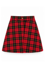 Wallace Side Zip Plaid Mini Skirt