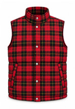 Wallace Plaid Sleeveless Puffer Jacket