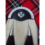 Patent Leather Drummer Horse Hair Sporran With Thistle