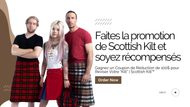 Faites la promotion de Scottish Kilt et soyez récompensés !