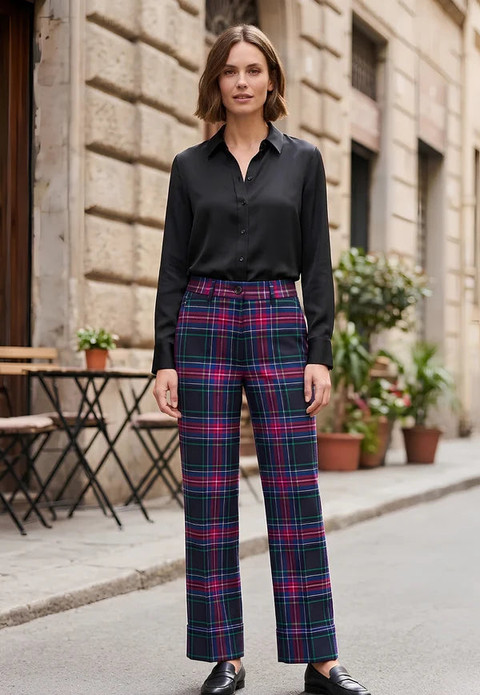 Gordon Tartan Trouser with Turn Up