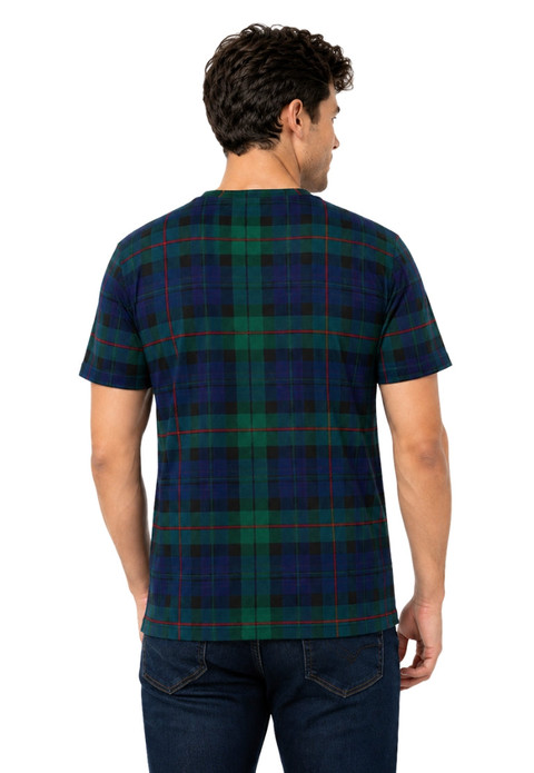 Hamilton Round Neck Half Sleeve Plaid Shirt