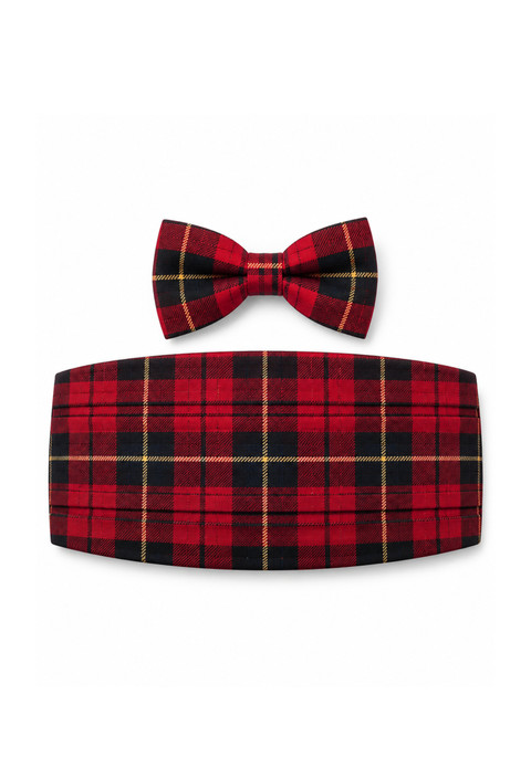 Hamilton Tartan Cummerbund & Bow Tie Set