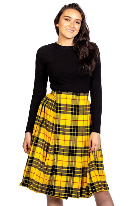 Hamilton Tartan Pleated Midi Skirt