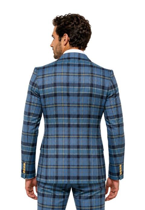 Lindsay Skinny Double-Breasted Tartan Jacket