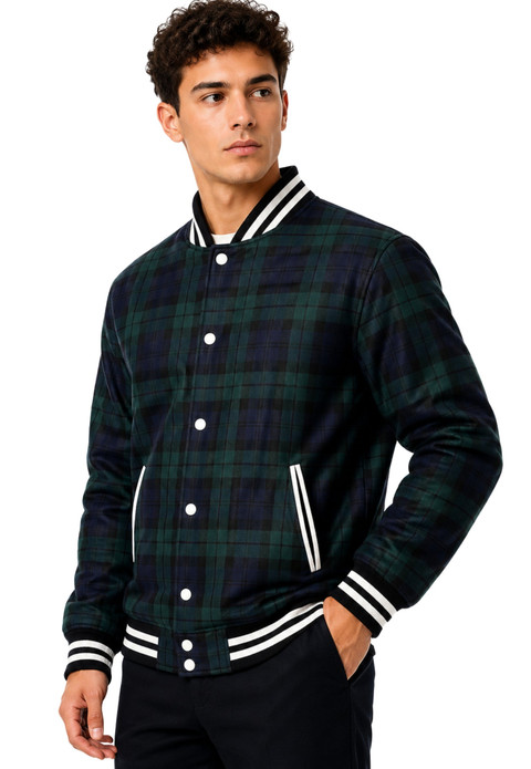 Lindsay Tartan Baseball Jacket