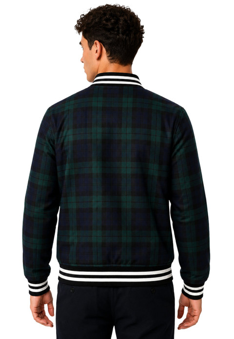 Robertson Tartan Baseball Jacket