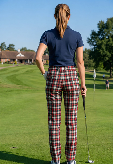 Robertson Women's Tartan Golf Trouser