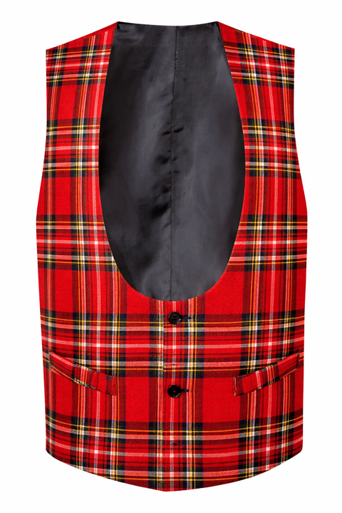 Stewart Tartan Waistcoat with Horseshoe Neck