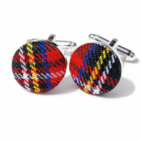 Stewart Tartan Cufflinks - Made to Order