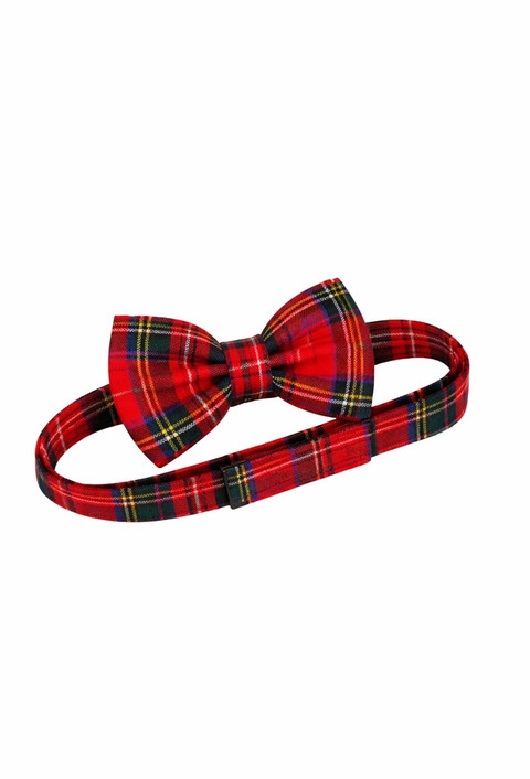 Stewart Tartan Dog Bow Tie