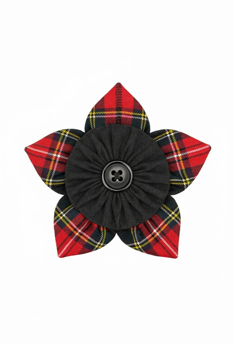 Stewart Tartan Petal Clip