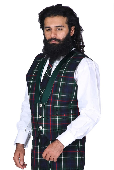 Scott Tartan Vest With Lapels