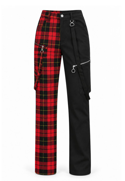 Pantalon à carreaux gothique et grunge in Wallace Tartan