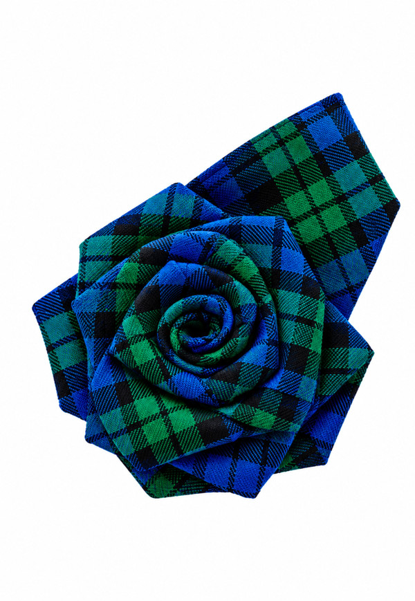 Campbell Tartan Rose Brooch