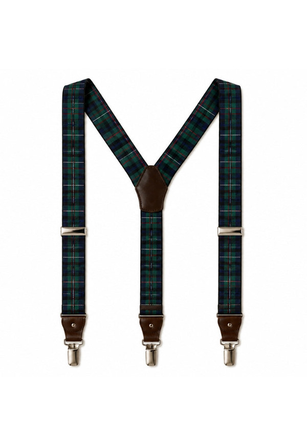 Forth Leather-Tab Tartan Braces