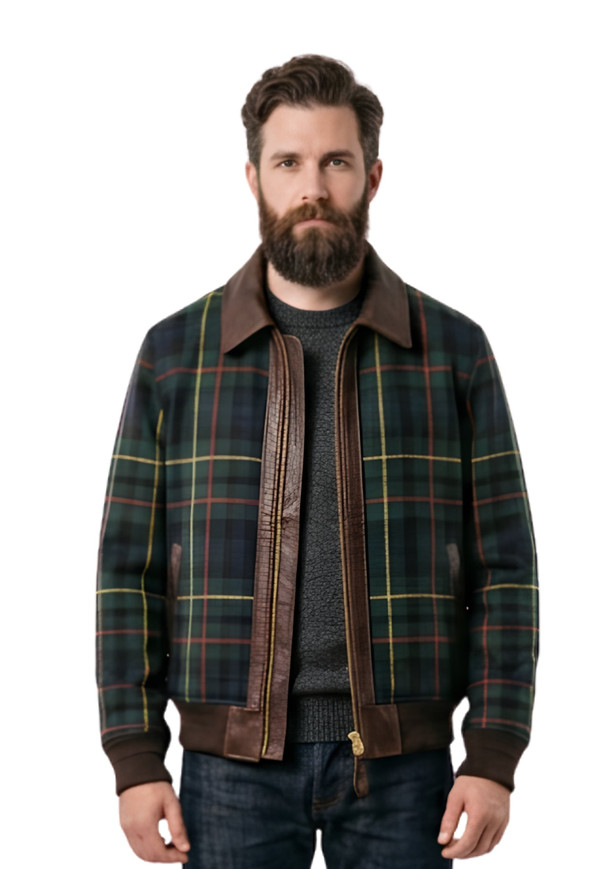 Stirling Leather-Trim Bomber Jacket