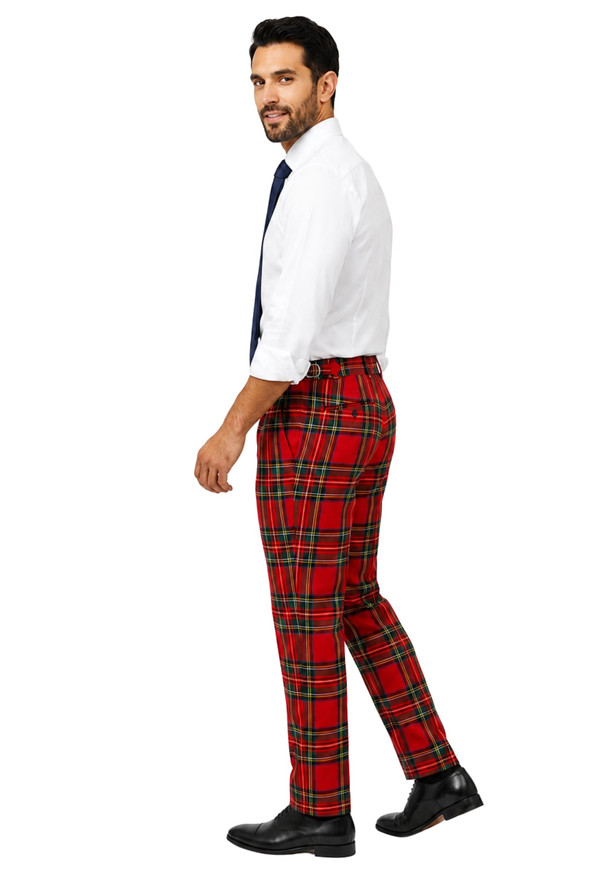 Black Watch Men's High‑Waisted Tartan Trouser